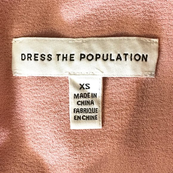 DRESS THE POPULATION "Alicia" Fitted Bodice Chiffon Dress NWOT!! - Picture 10 of 14